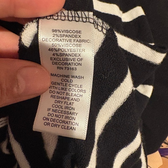 Cupio Black and White Striped Top - Picture 5 of 5